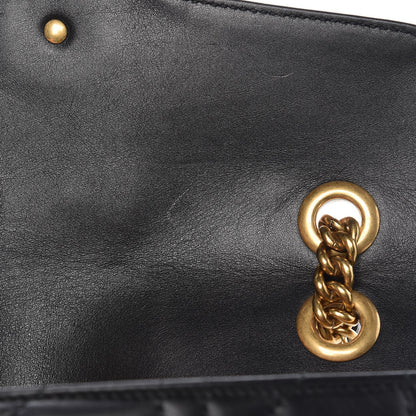 Gucci Calfskin Matelasse Studded Small Pearly GG Marmont Shoulder Bag Black 9 of 9