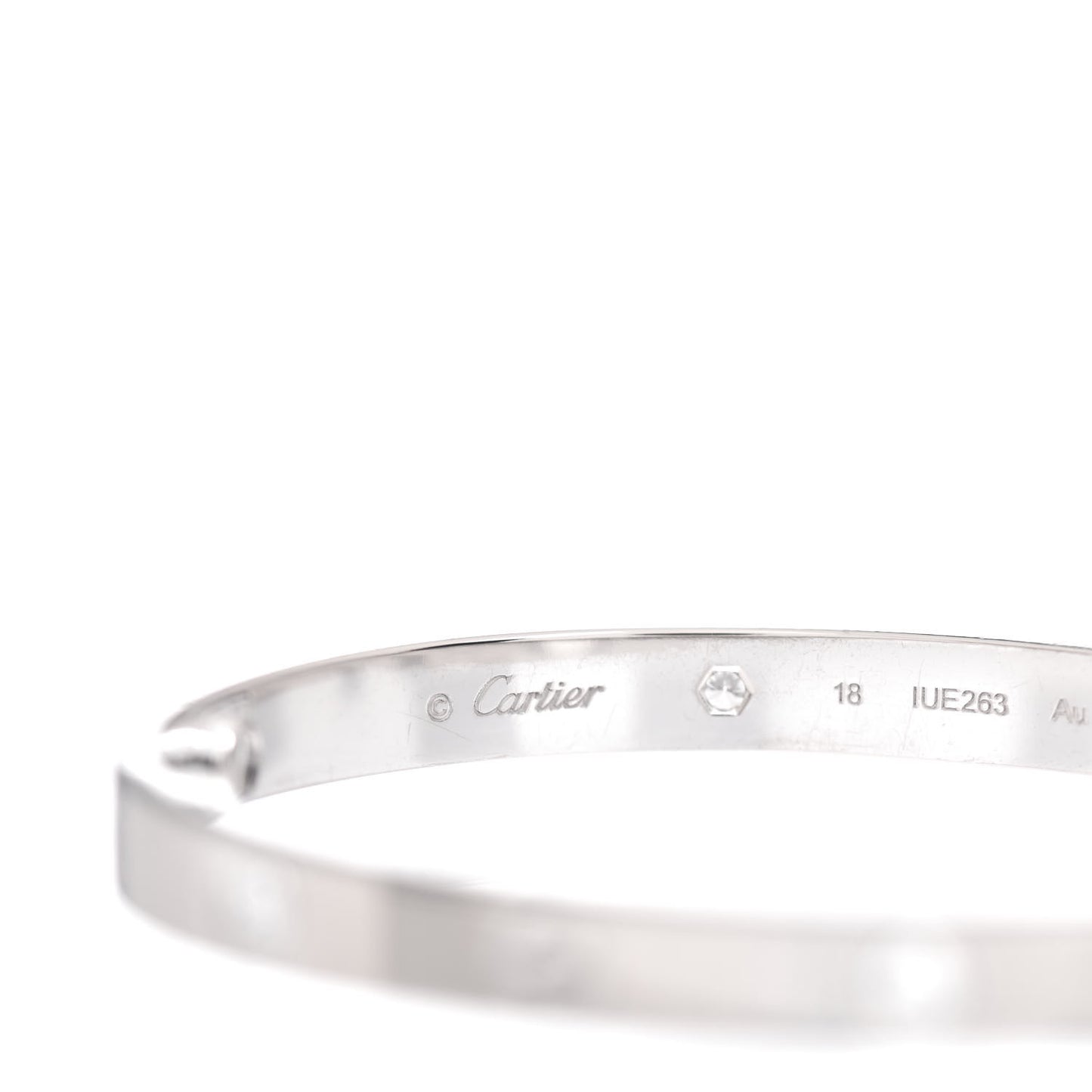 18K White Gold 4 Diamond LOVE Bracelet 18