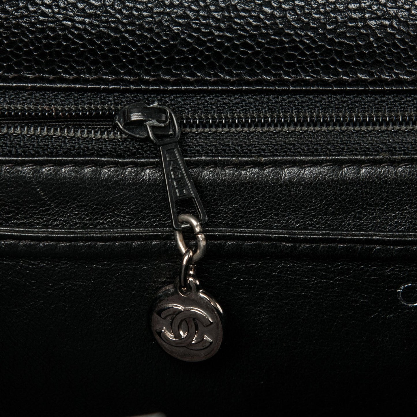 Caviar Quilted Jumbo Kelly Flap Black