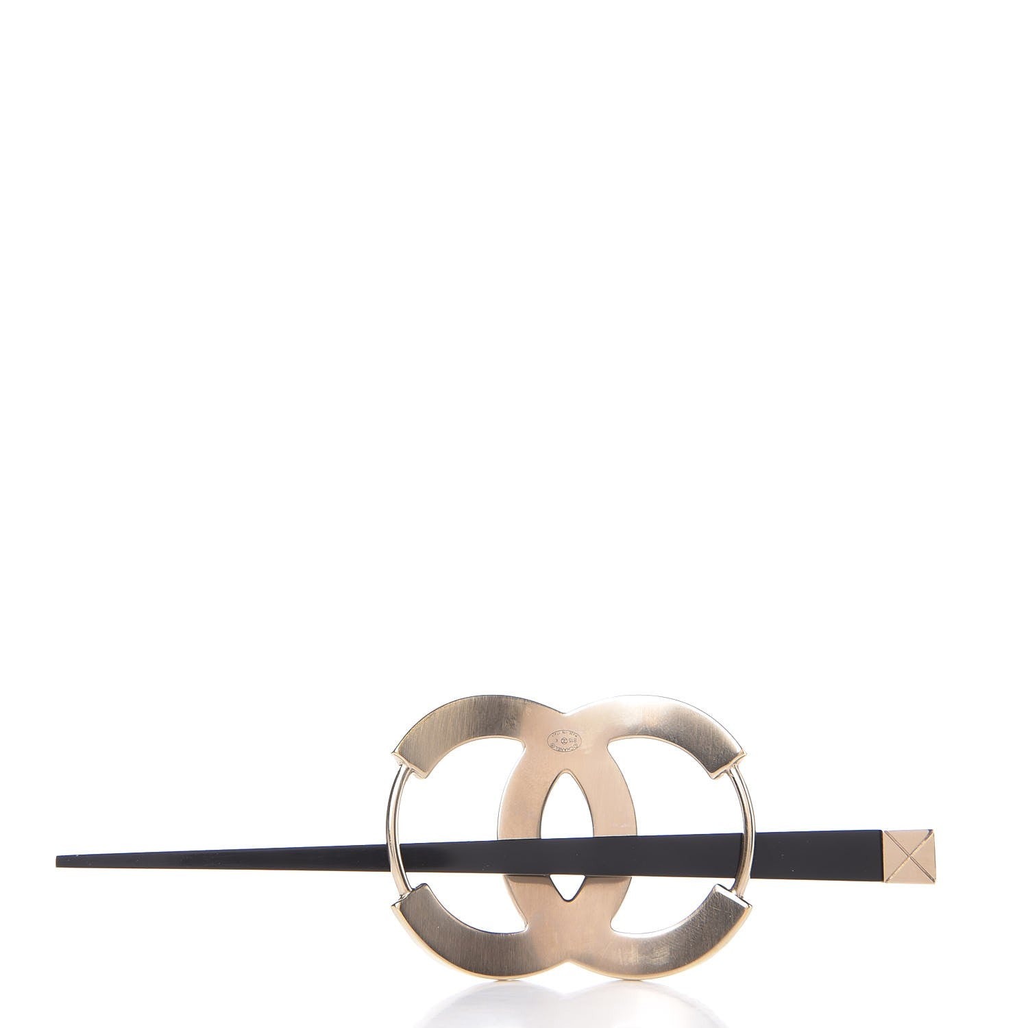 Chanel Quilted CC Hair Pin Gold 2 of 5
