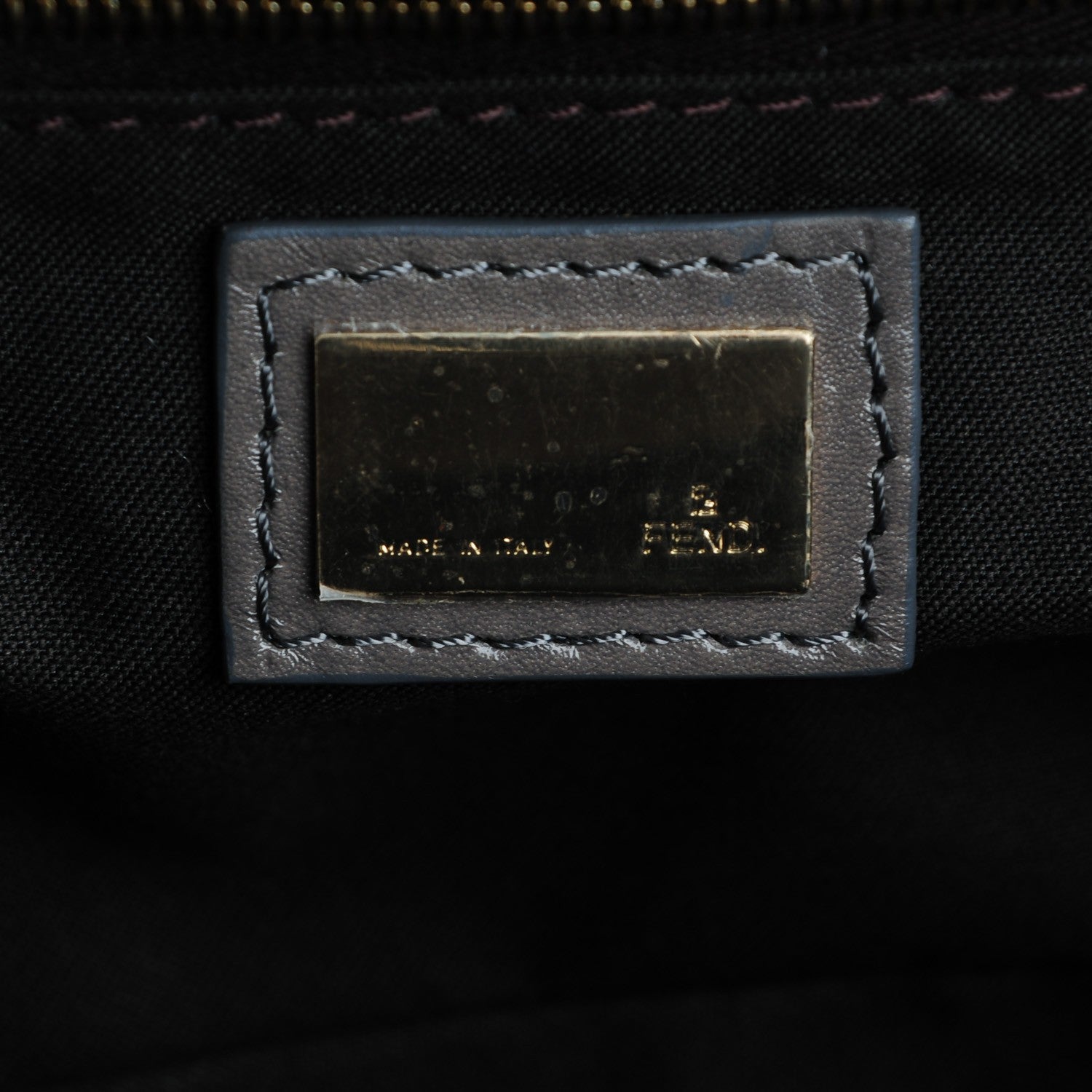 Fendi Vitello Acqua Maxi Baguette Bag Grigio Scuro 6 of 7