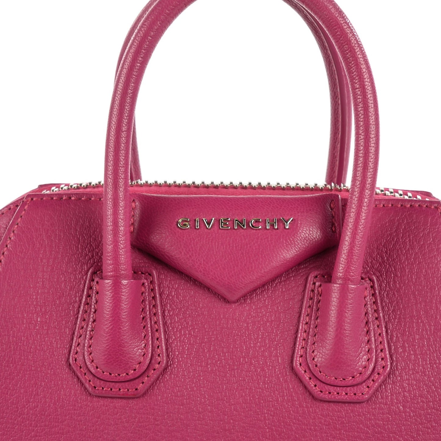 Sugar Goatskin Mini Antigona Magenta