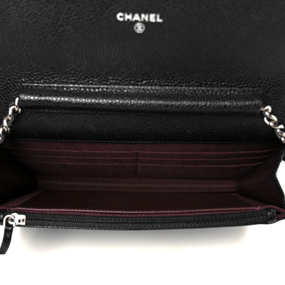 Chanel Caviar Quilted Wallet On Chain WOC Black 5 of 11