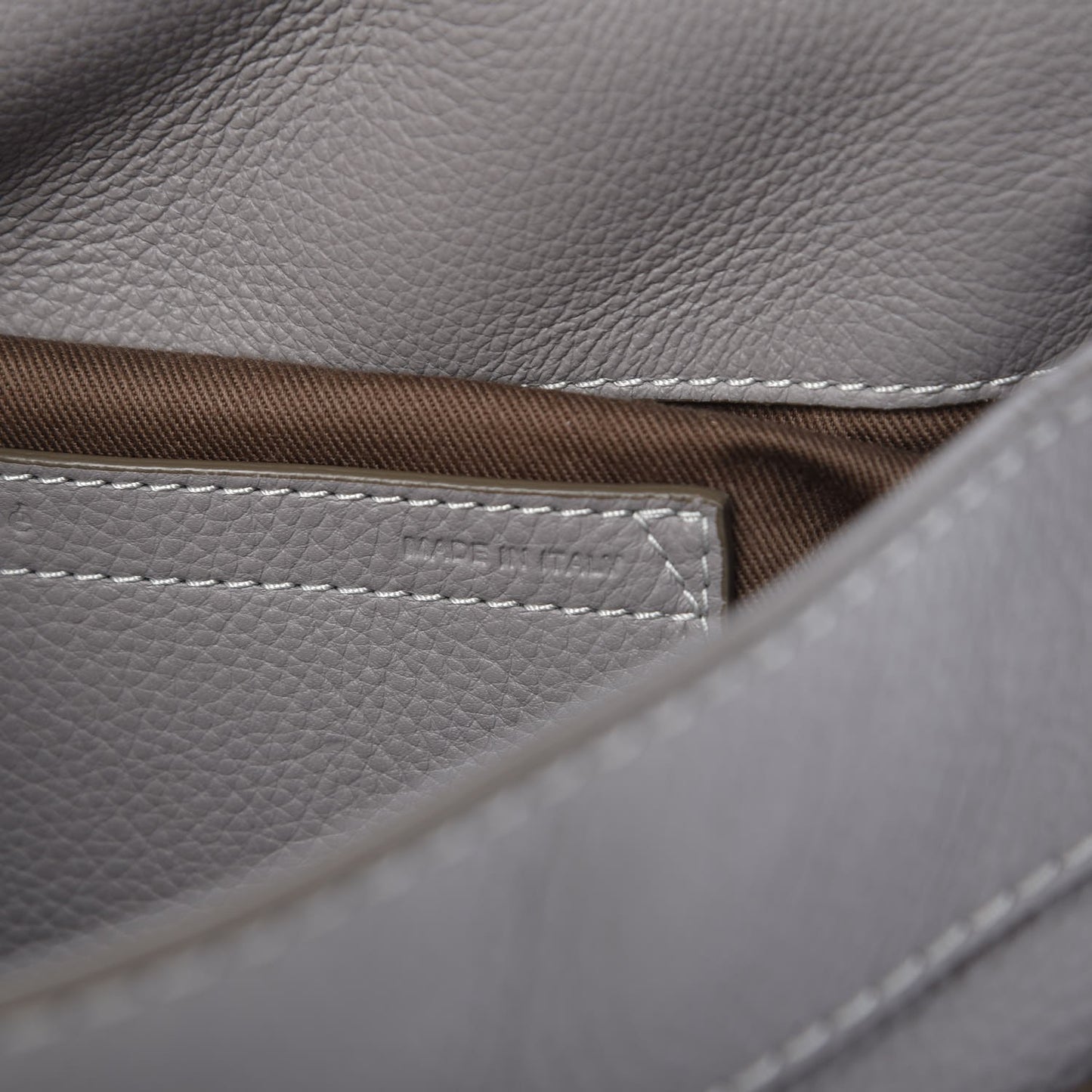 Calfskin Medium Marcie Round Crossbody Bag Cashmere Grey
