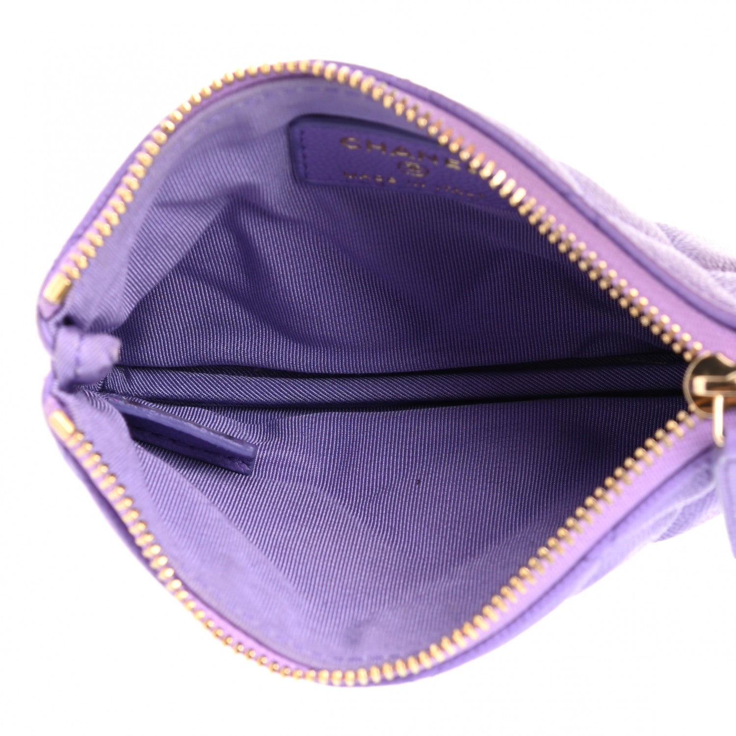 Chanel Caviar Quilted Small Cosmetic Case Purple 5 of 7