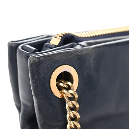 Lanvin Lambskin Quilted Small Sugar Shoulder Bag Navy 12 of 12