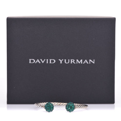 David Yurman Sterling Silver Green Onyx Osetra Cuff Bracelet 5 of 5