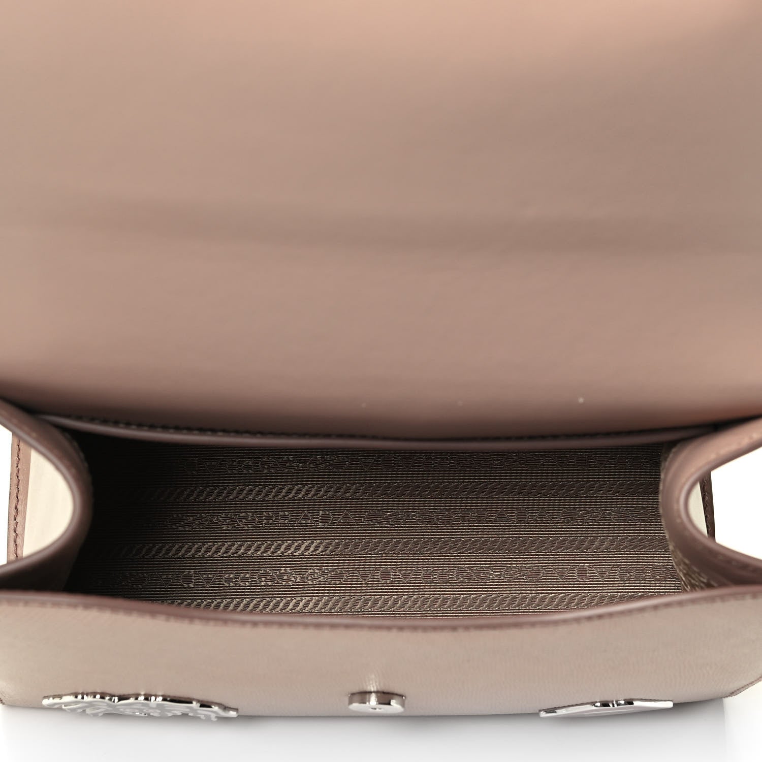 Prada Saffiano Cuir Calfskin Monochrome Patches Envelope Flap Chain Shoulder Bag Cipria 4 of 4
