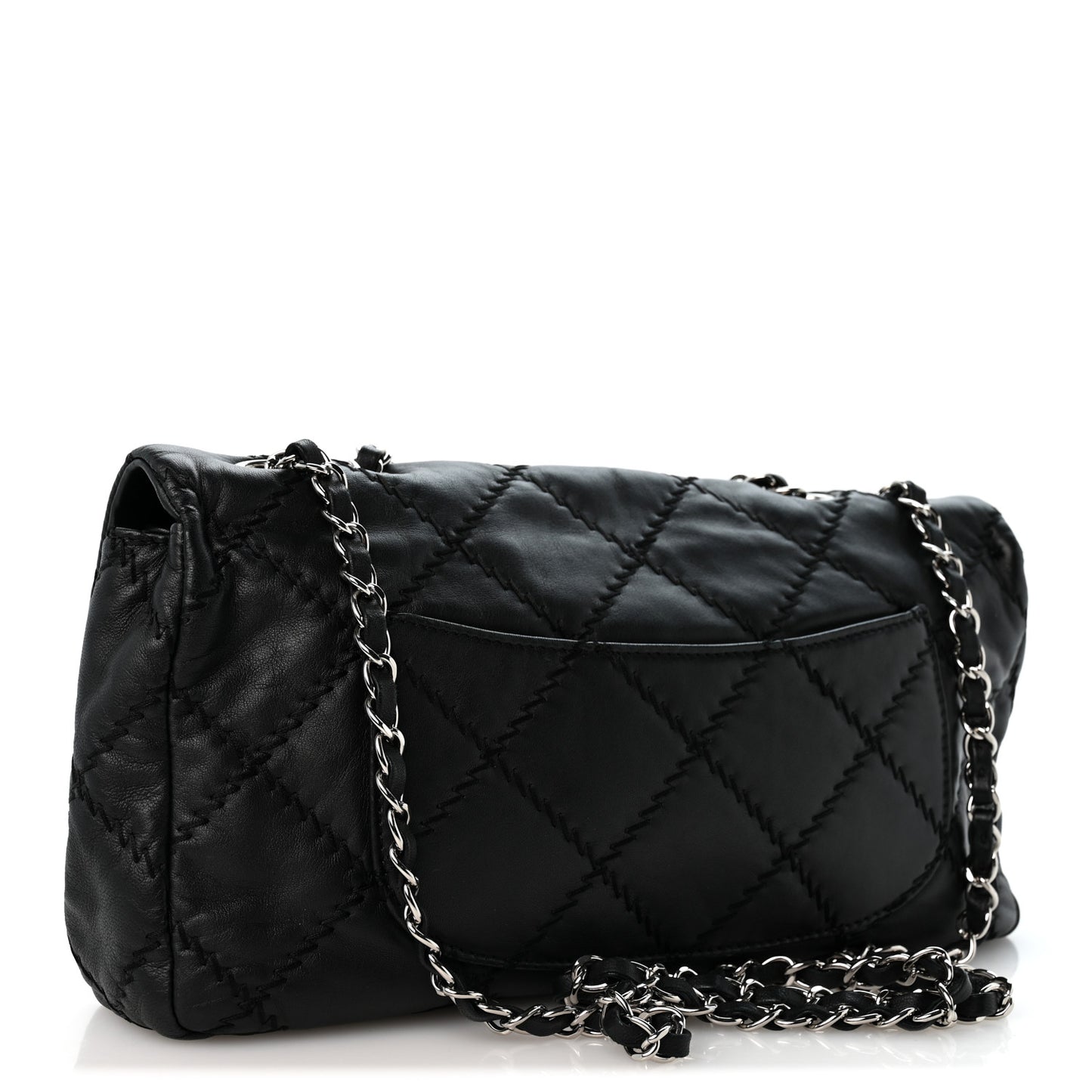 Lambskin Ultimate Stitch Flap Black