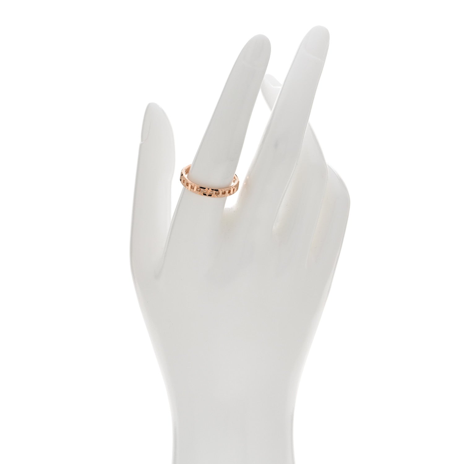 Tiffany 18K Rose Gold Narrow T True Ring 57 8 2 of 5