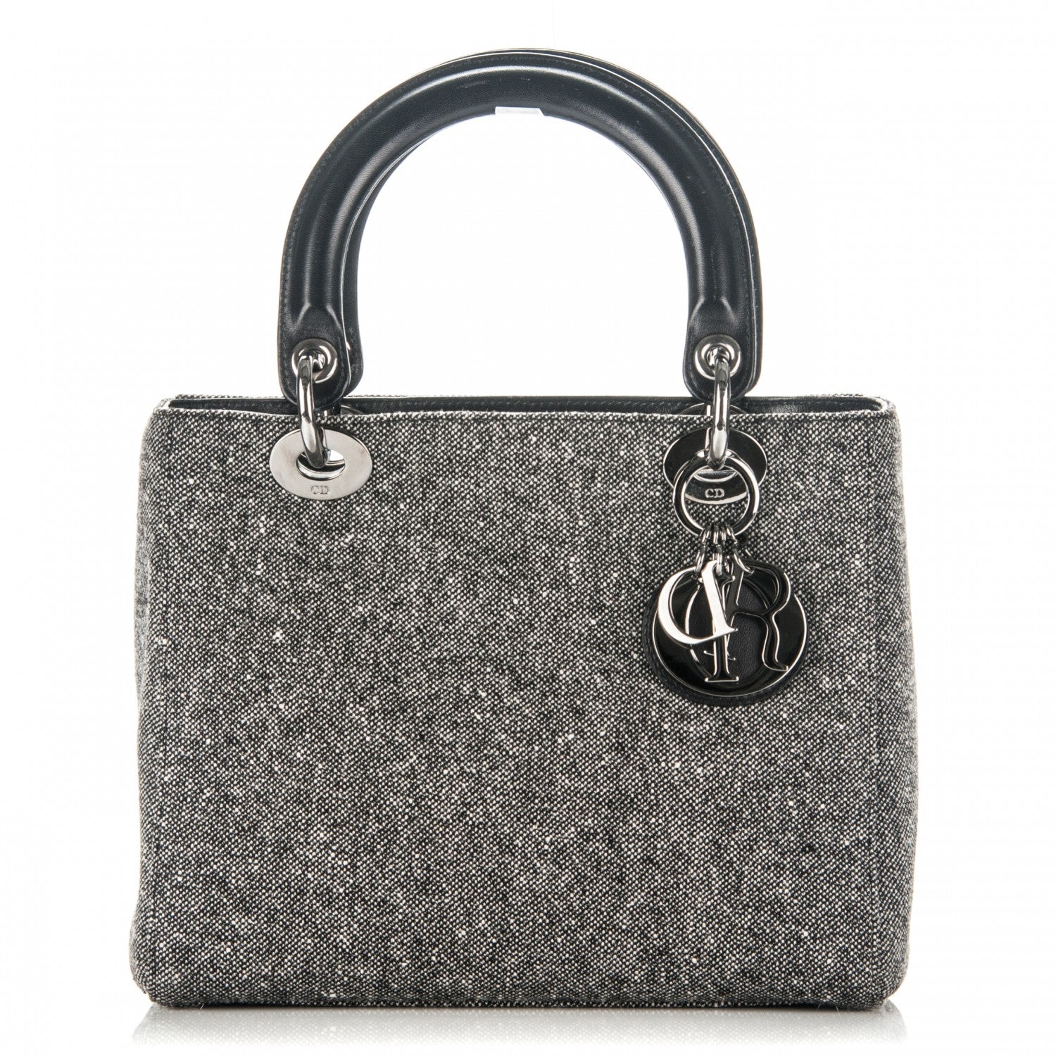 Christian Dior Tweed Medium Lady Dior Black 1 of 7