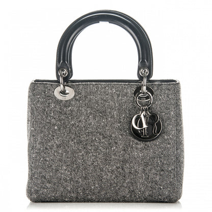 Christian Dior Tweed Medium Lady Dior Black 1 of 7