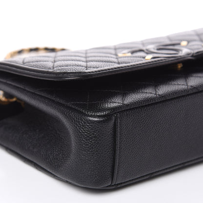 Chanel Caviar Quilted Medium CC Filigree Flap Black 8 of 11