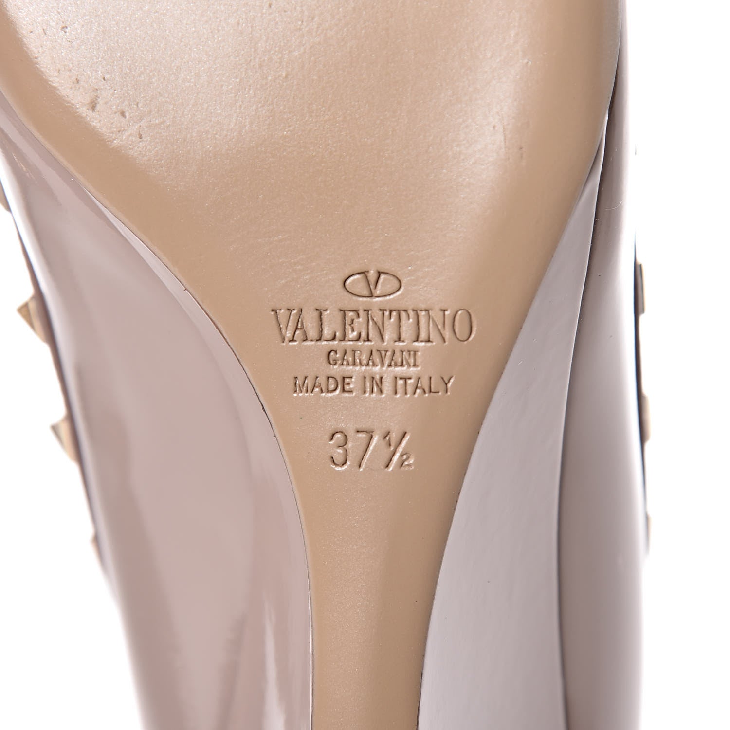 Valentino Garavani Patent Rockstud 70mm Wedges 37.5 Poudre 8 of 9