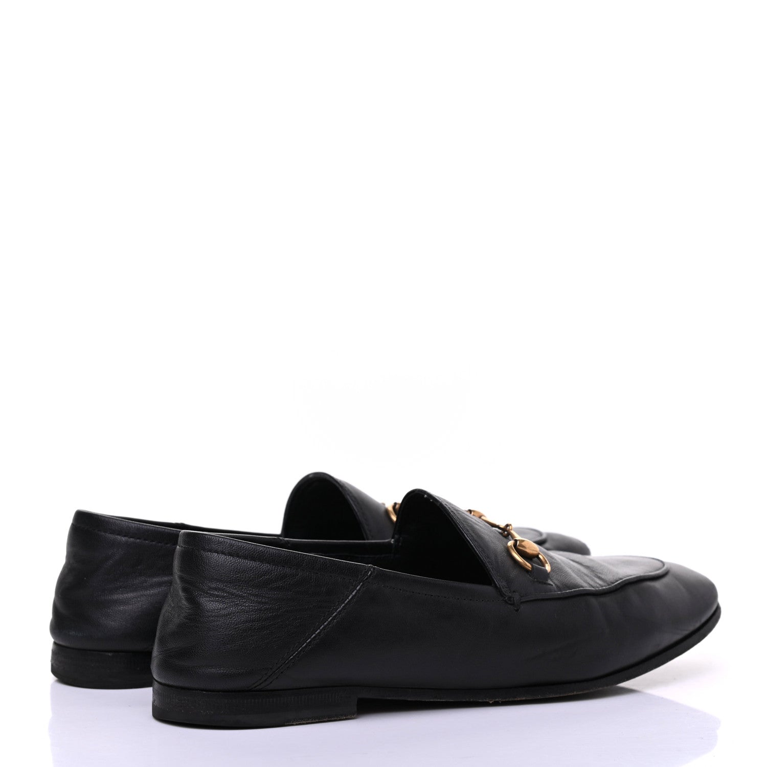 Gucci Lambskin Womens Brixton Horsebit Loafers 36 Black 4 of 19