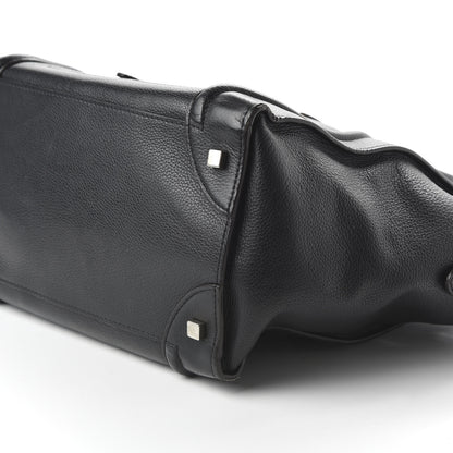 Celine Drummed Calfskin Mini Luggage Black 7 of 10