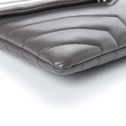 Saint Laurent Calfskin Y Quilted Monogram Loulou Flap Bag Earth 8 of 10