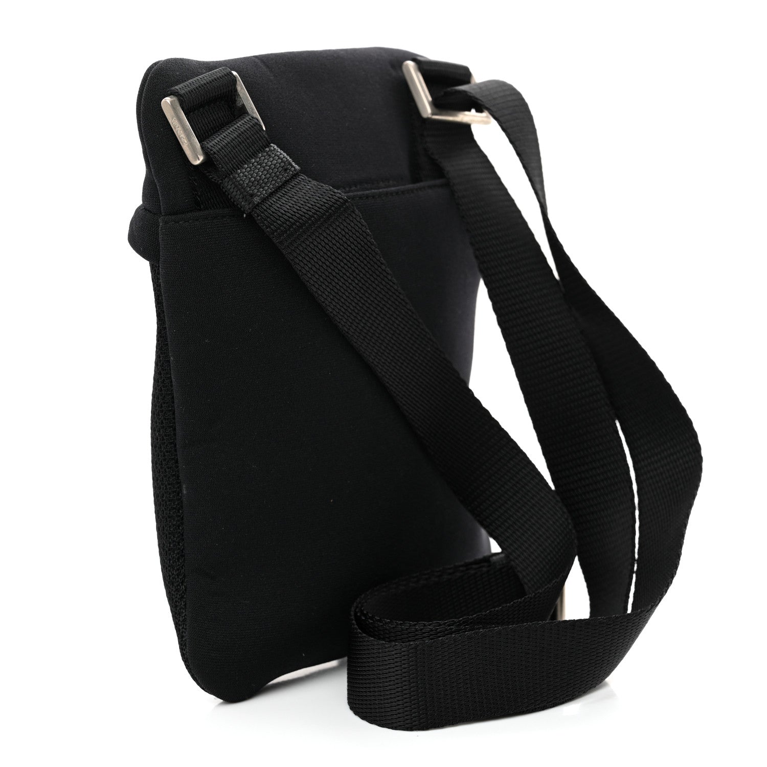 Prada Neoprene Mesh Sport Small Flat Messenger Bag Black 3 of 9