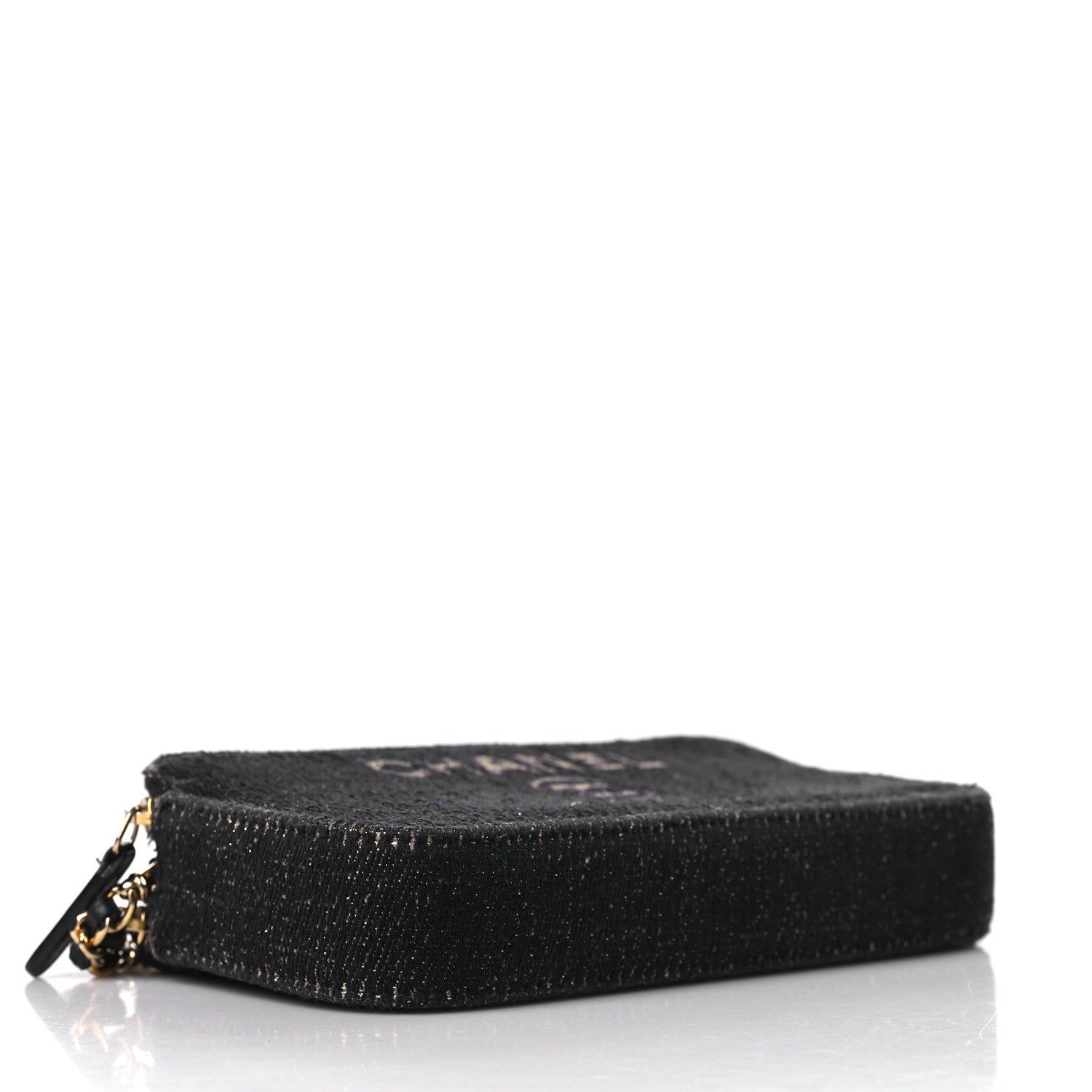 Chanel Canvas Small Deauville Clutch With Chain Black 4 of 10