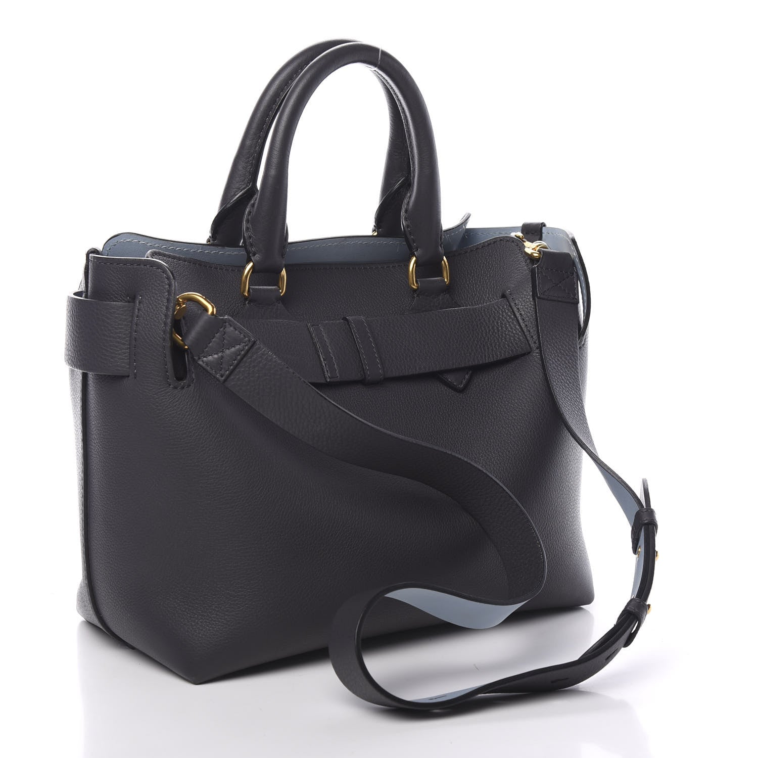 Burberry Soft Grain Calfskin Small Belt Bag Charcoal Grey 2 of 10