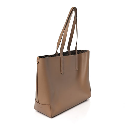 Burberry Calfskin TB Motif Embossed Medium Tote Camel 3 of 9