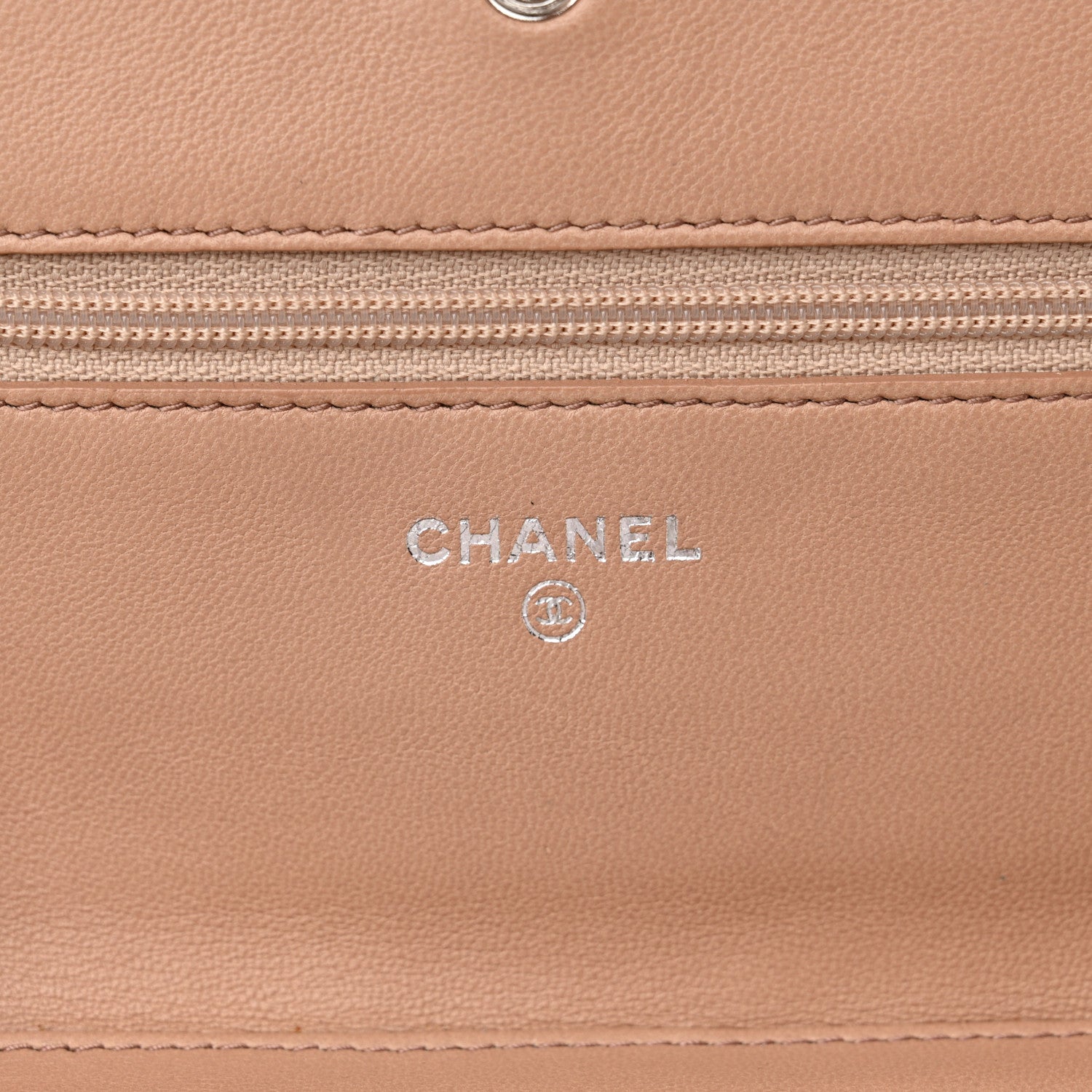 Chanel Calfskin Diamond Stitch Wallet On Chain WOC Beige 6 of 12