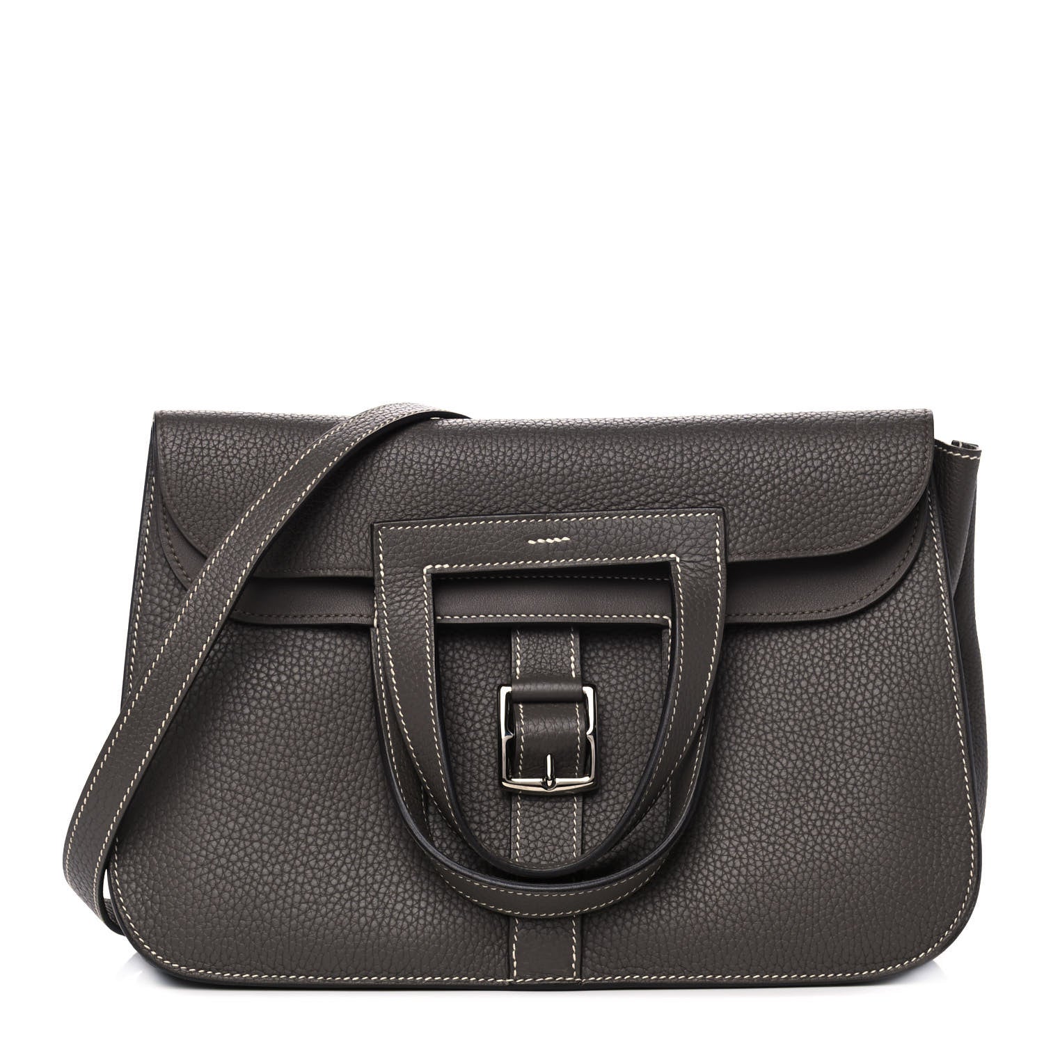 Hermes Taurillon Clemence Halzan 31 GM Etain 1 of 10