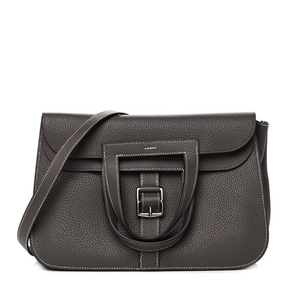 Hermes Taurillon Clemence Halzan 31 GM Etain 1 of 10