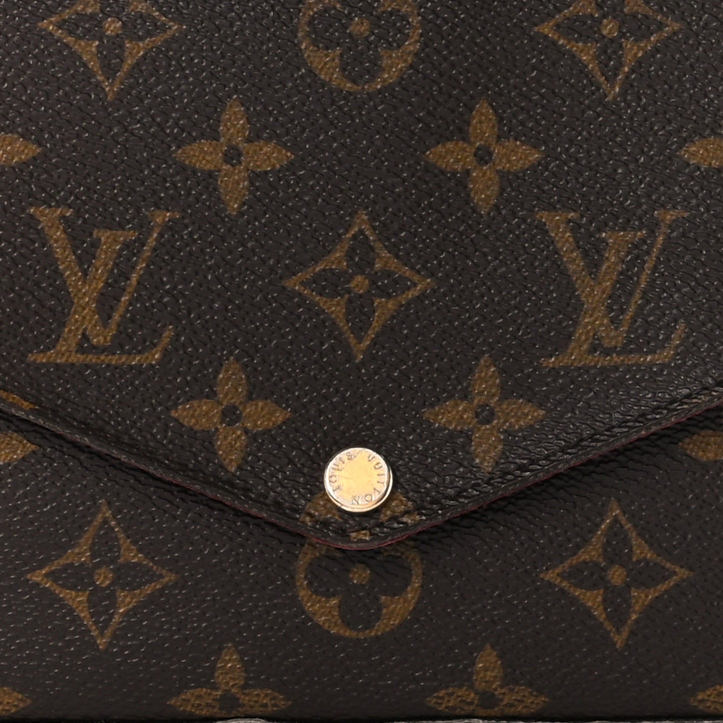 Monogram Pochette Felicie Chain Wallet Fuchsia