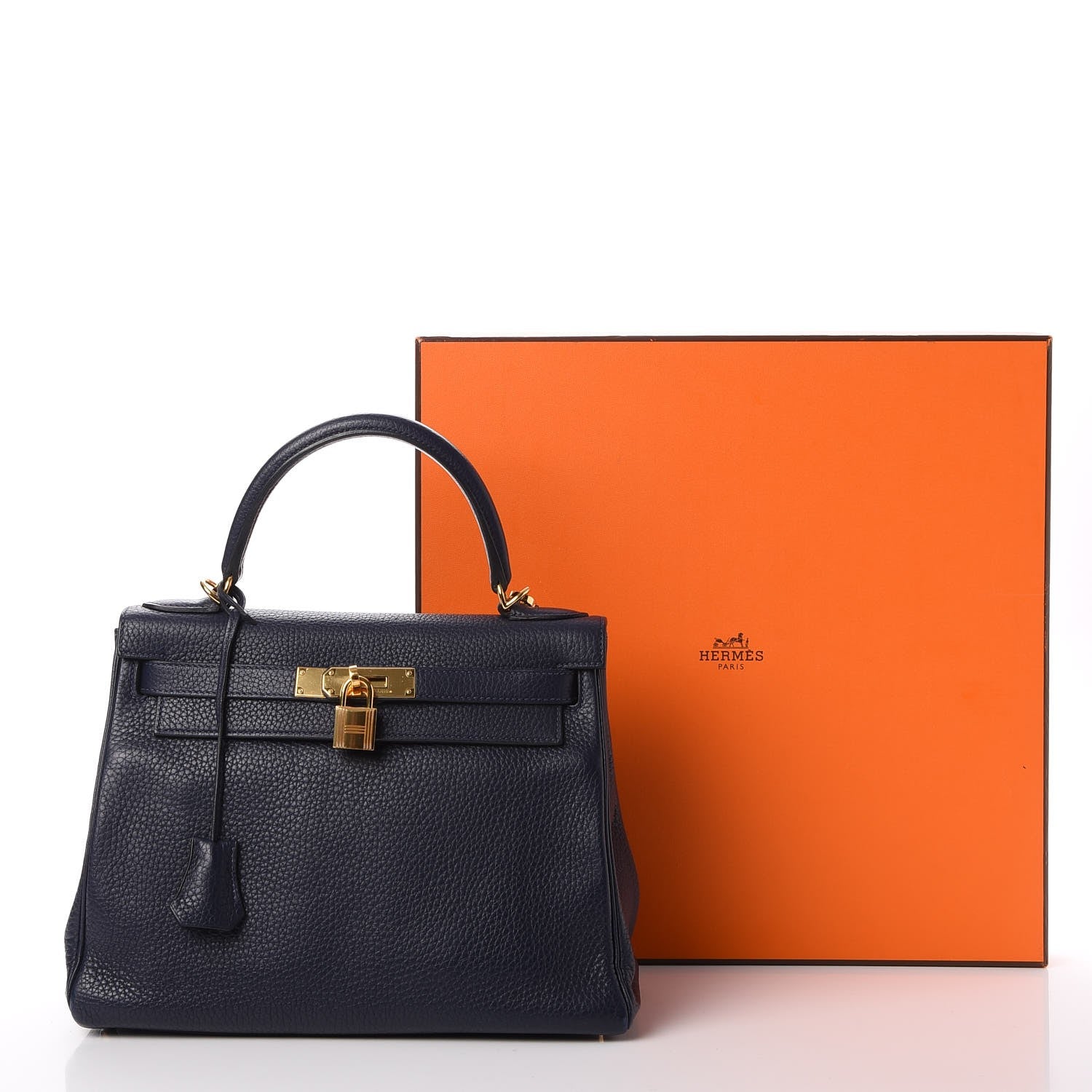 Hermes Taurillon Clemence Kelly Retourne 28 Bleu Nuit 34 of 34