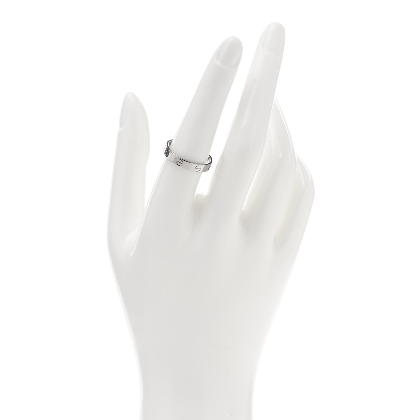 18K White Gold 3.5mm LOVE Wedding Band Ring 56 7.5