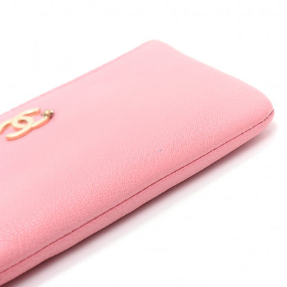 Chanel Goatskin Small CC Clover Cosmetic Case Pink 8 of 10