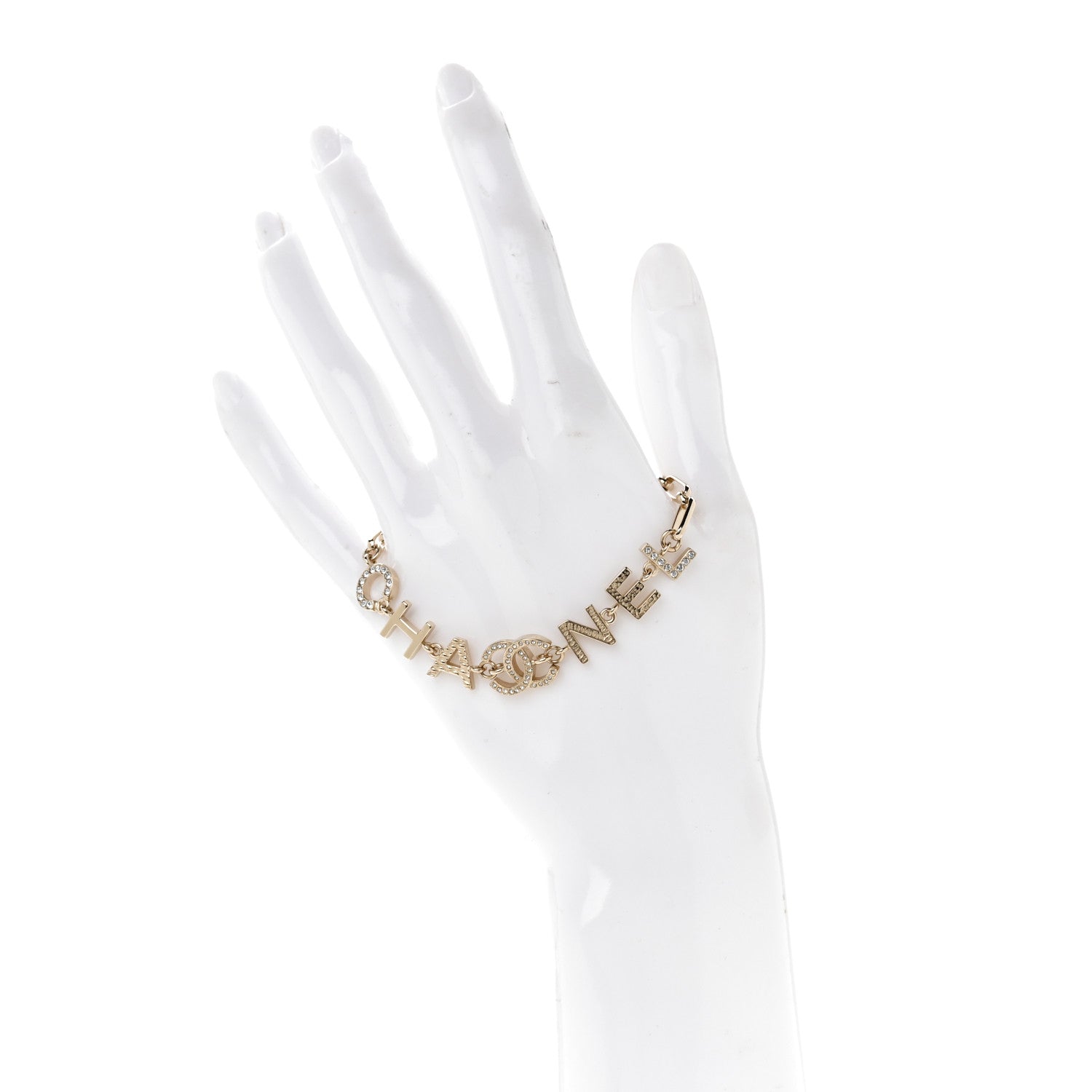 Chanel Metal Logo CC Chain Bracelet Gold 2 of 5