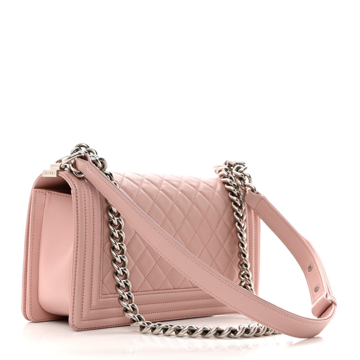 Chanel Calfskin Quilted Medium Boy Flap Light Pink 2 of 14
