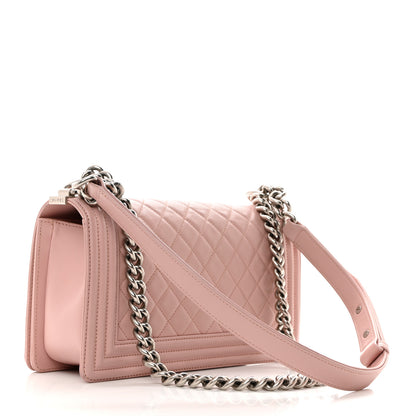 Chanel Calfskin Quilted Medium Boy Flap Light Pink 2 of 14