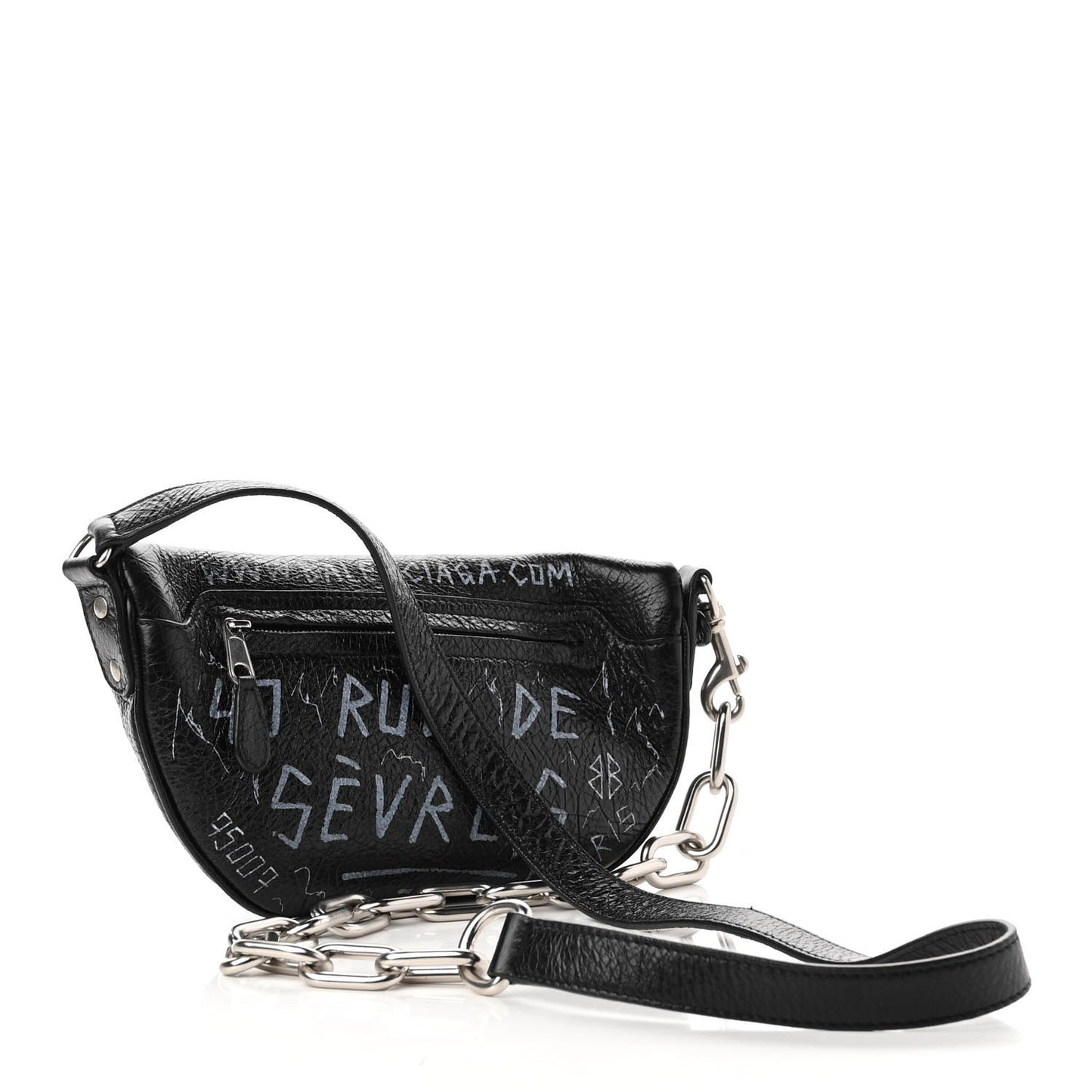 Agneau Arena Graffiti All Over XXS Souvenir Belt Bag Black White