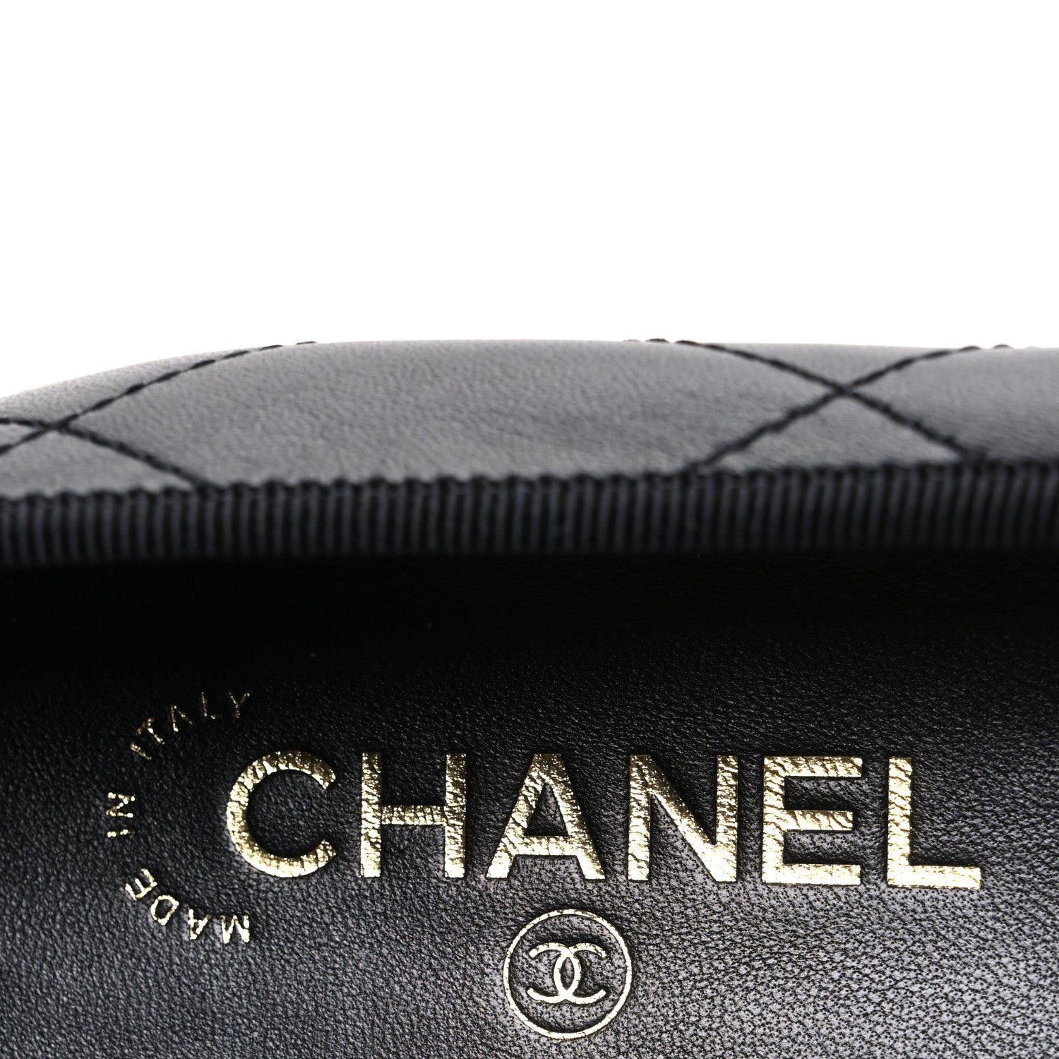 Chanel Lambskin Quilted CC Cambon Ballet Flats 38 Black White 9 of 11
