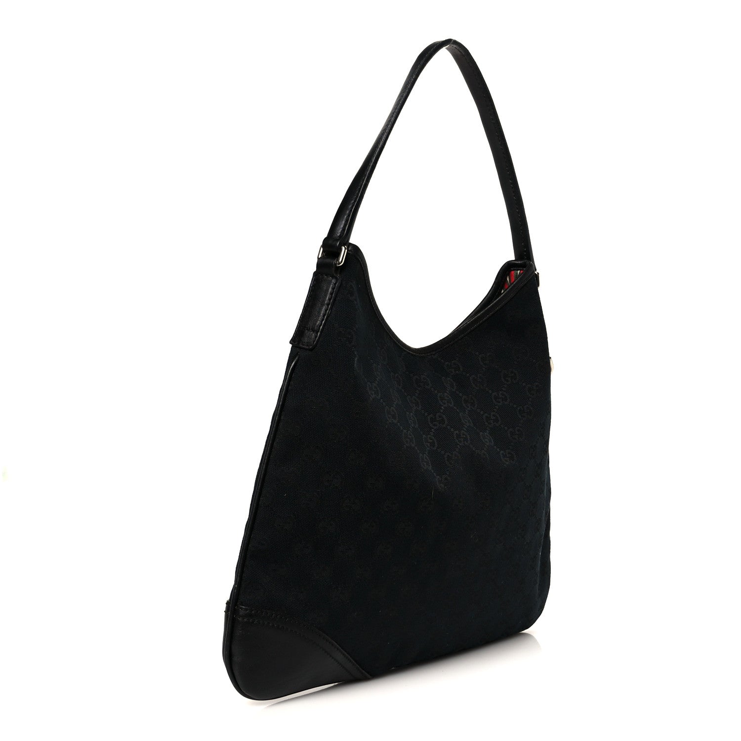 Gucci Monogram Medium New Britt Hobo Black 3 of 12