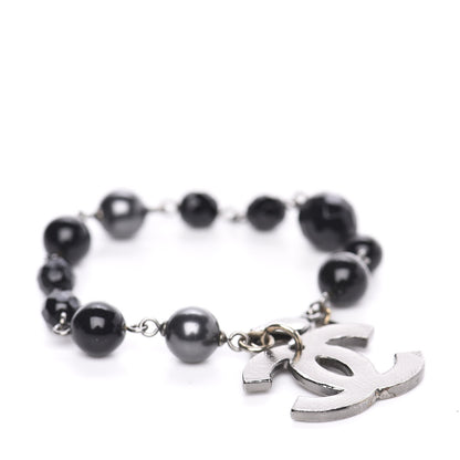 Chanel Ruthenium Bead CC Bracelet Black 1 of 4