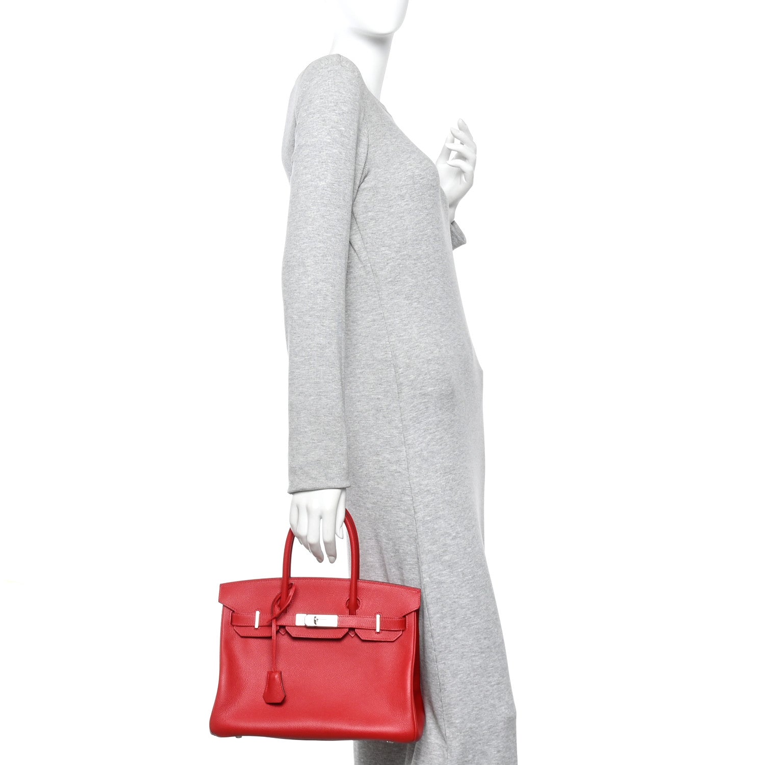 Hermes Epsom Birkin 30 Rouge Casaque 2 of 10