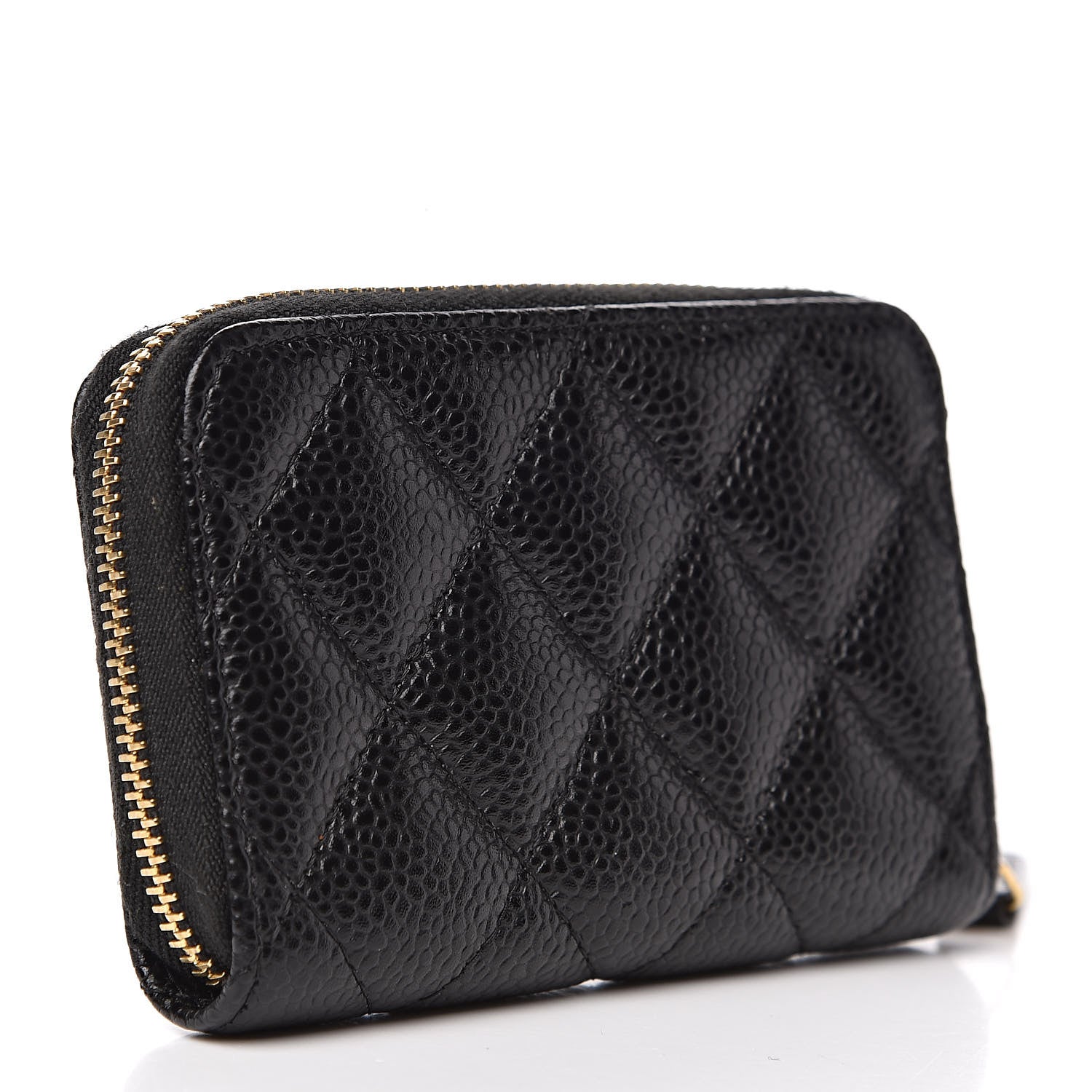 Chanel Caviar Quilted Zip Coin Purse Black 3 of 8