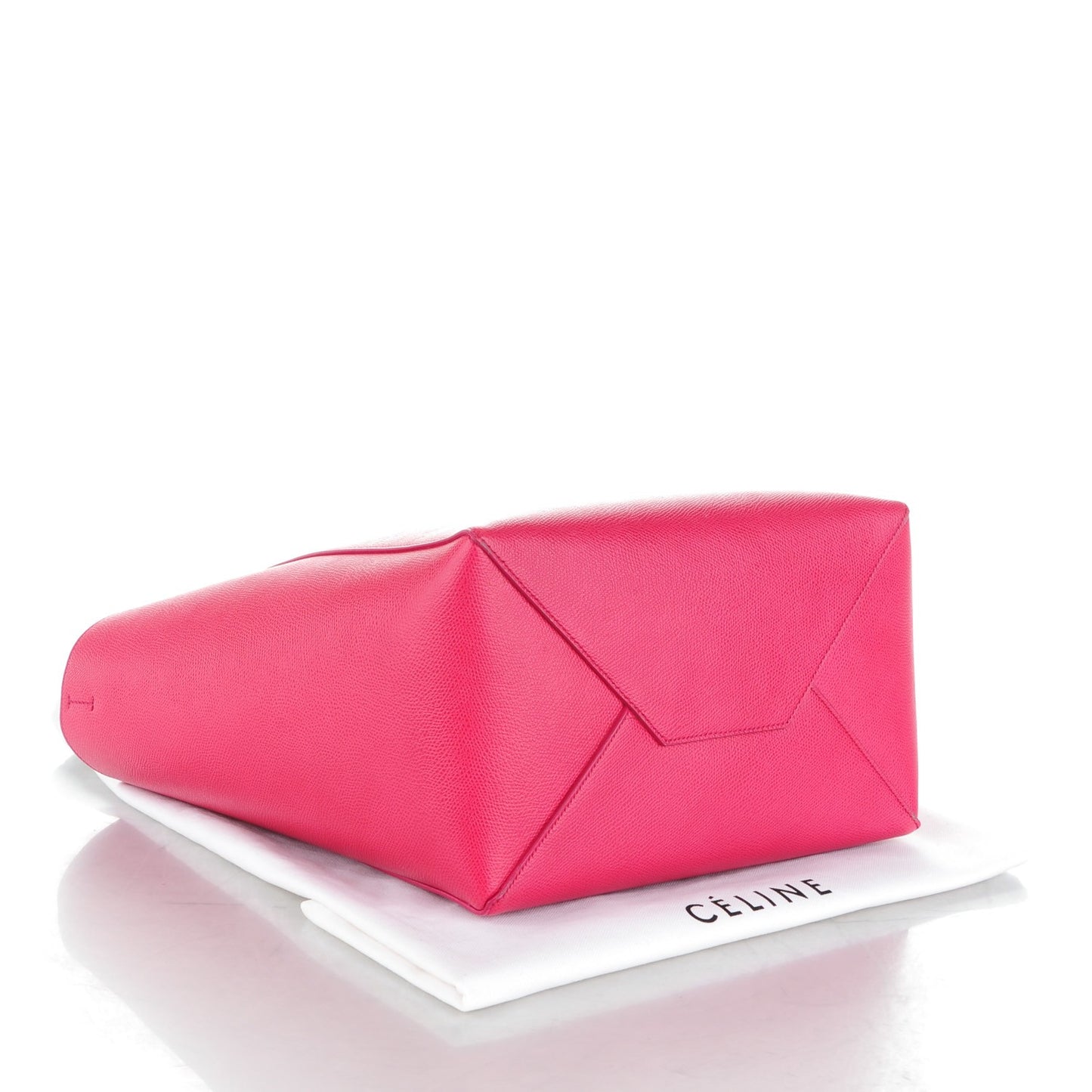 Grained Calfskin Small Horizontal Cabas Phantom Fuchsia
