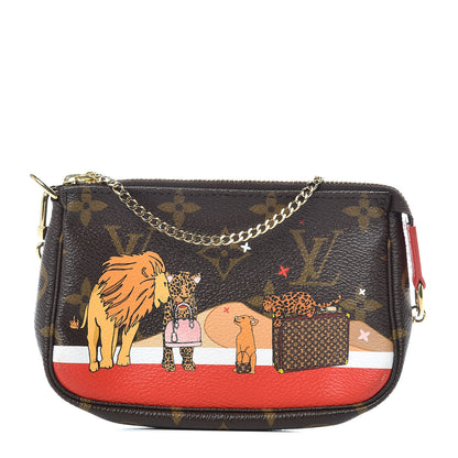 Louis Vuitton Monogram 2018 Christmas Animation Mini Cats Pochette Accessories 1 of 10