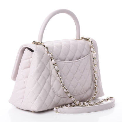 Chanel Caviar Quilted Small Coco Handle Flap Lilas Lilac 2 of 8