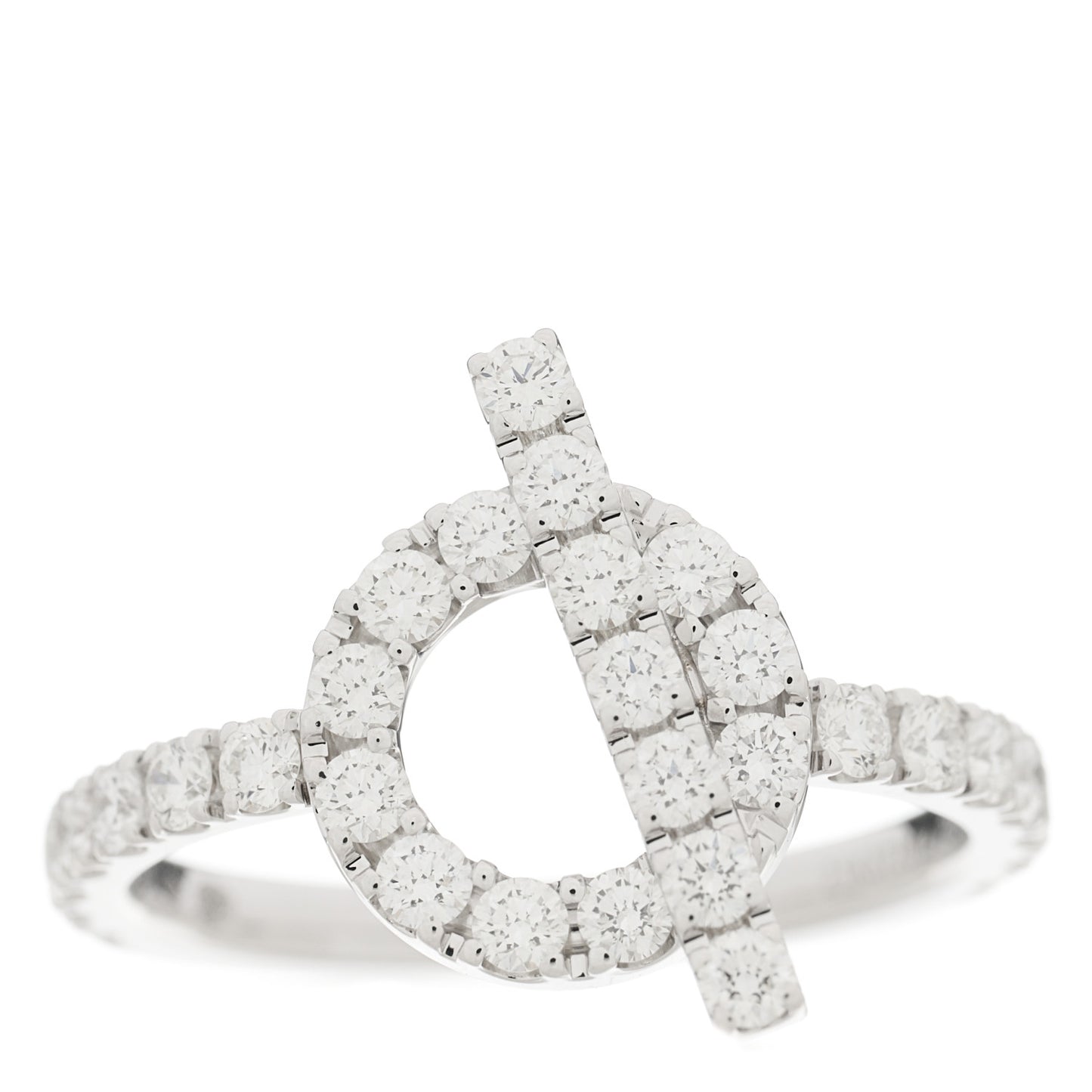 18K White Gold Diamond Finesse Ring 53 6.25
