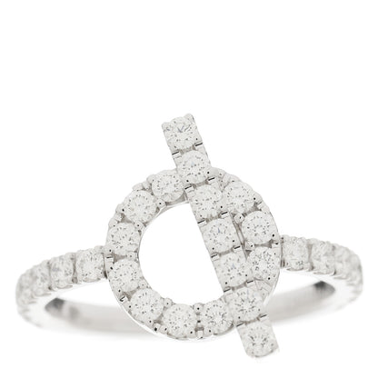 Hermes 18K White Gold Diamond Finesse Ring 53 6.25 1 of 8