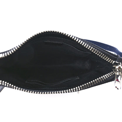 Gucci GG Supreme Monogram Web Small Flat Messenger Bag Black Grey 5 of 12