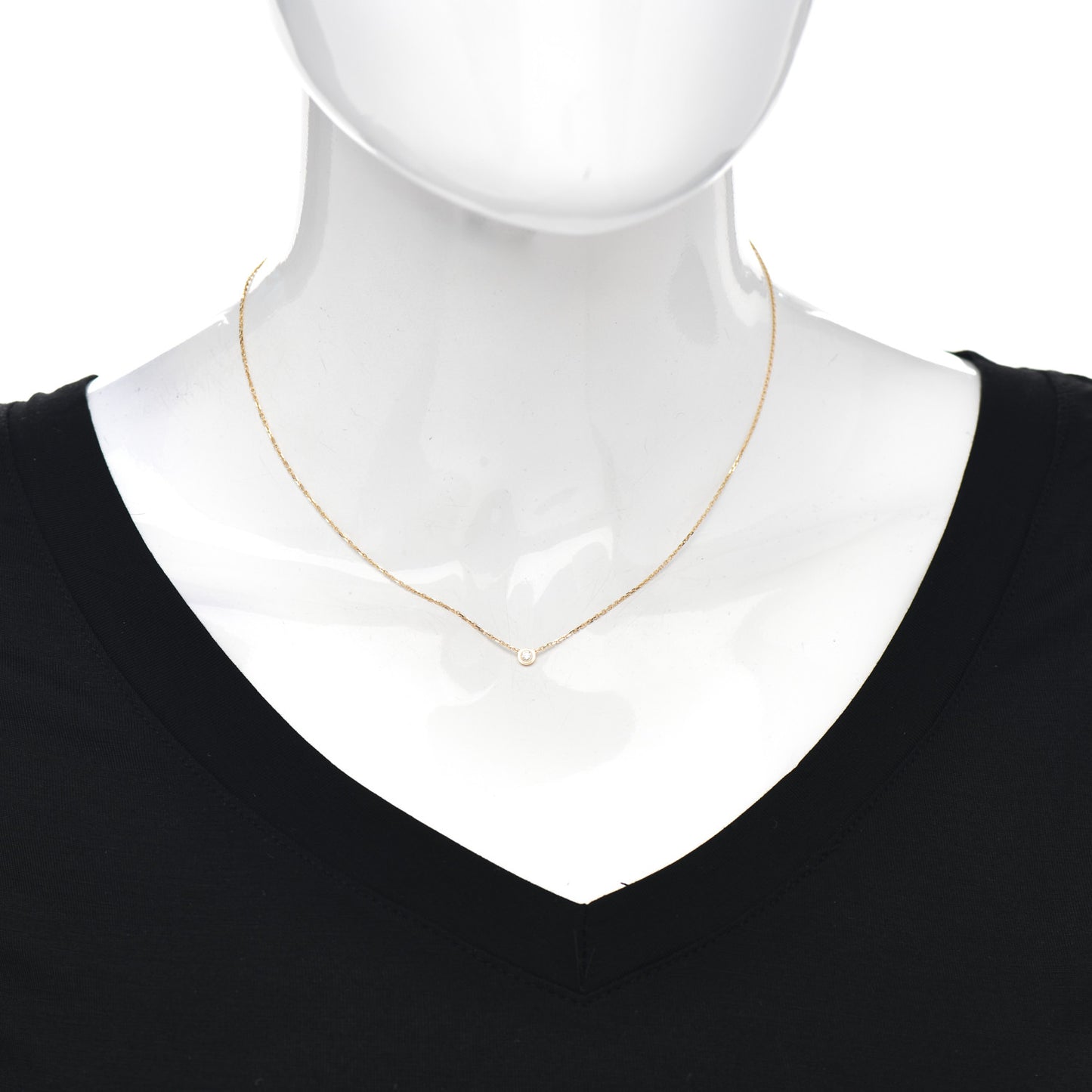 18K Yellow Gold Diamond XS D'Amour Pendant Necklace