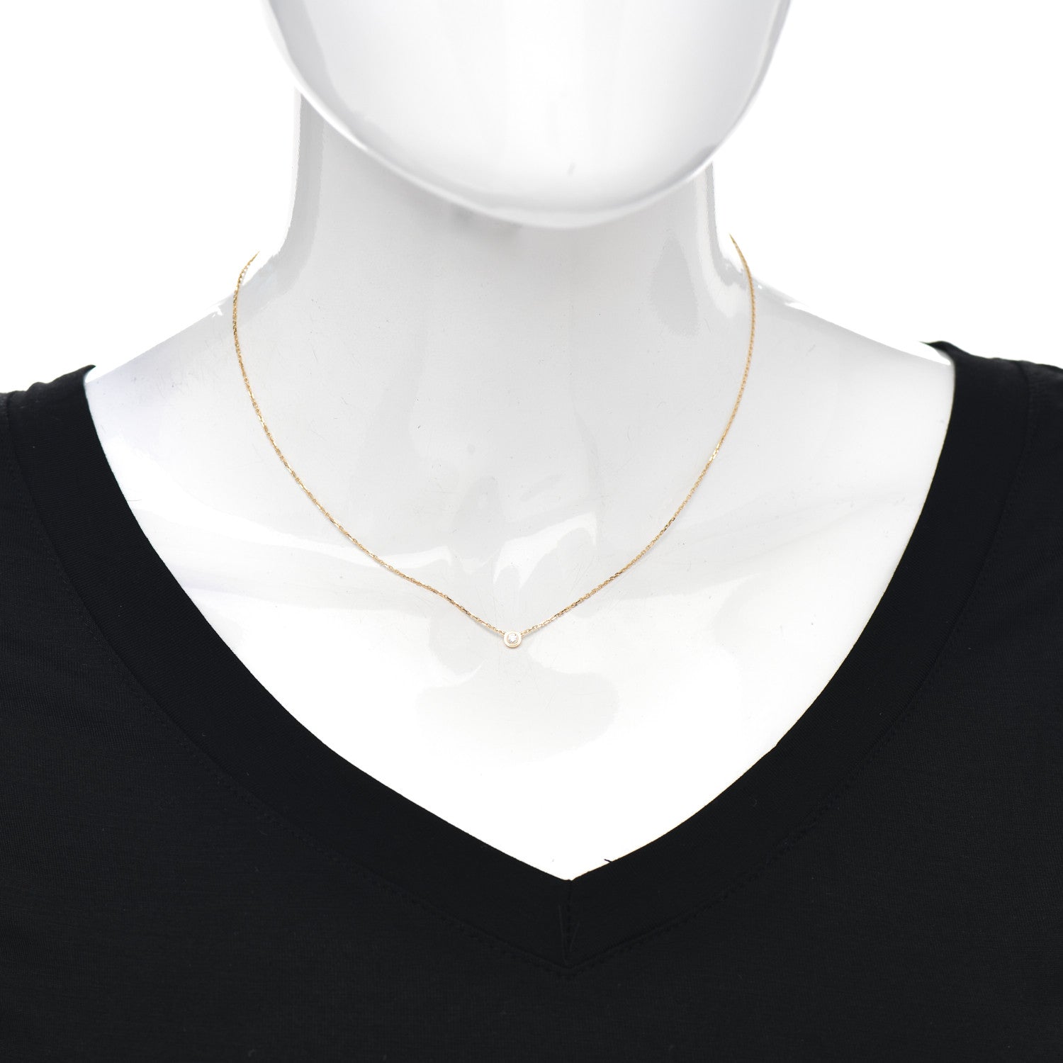Cartier 18K Yellow Gold Diamond XS D'Amour Pendant Necklace 2 of 4