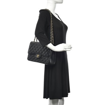 Chanel Caviar Quilted Jumbo Double Flap Black 2 of 11